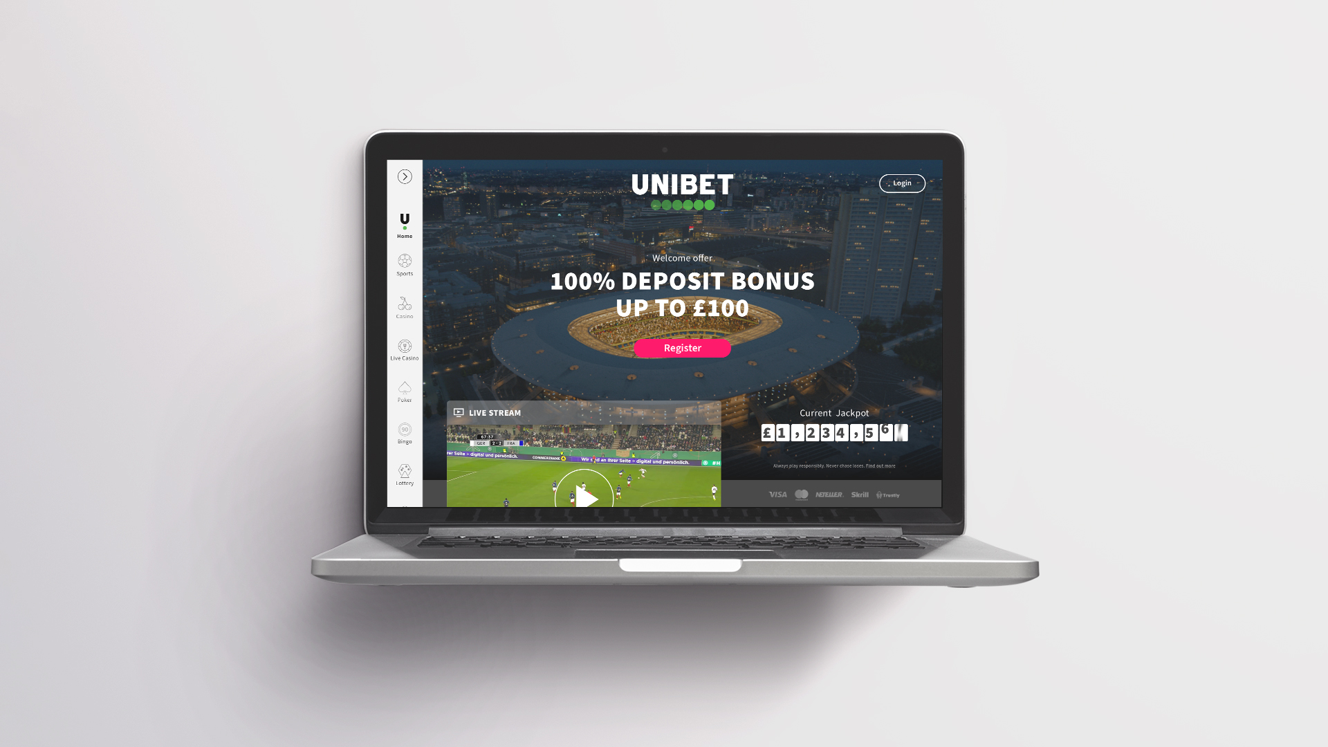 Unibet Website key visual
